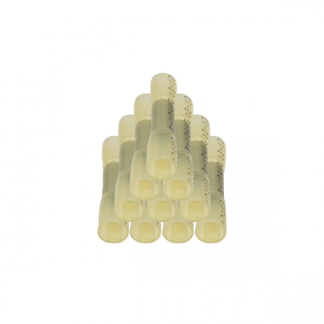 Kit Conector Tipo Luva Termo Retrátil Amarelo 12-10 AWG para fio de 2.7-6mm² Emenda de Fio (10 peças) - EPMAN