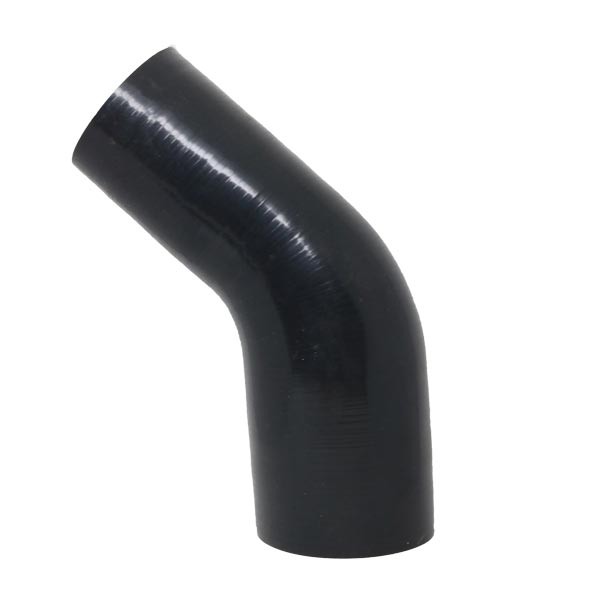 Mangote Preto em Silicone Redutor 45° 3" (76mm) para 2,5" (63mm) * 120mm - Epman