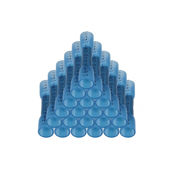 Kit Conector Tipo Luva Termo Retrátil Azul 16-14 AWG para fio de 1.1-2.5mm² Emenda de Fio (20 peças) - EPMAN