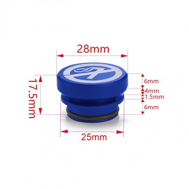 Tampão Universal para Acendedor de Cigarro em Alumínio Epman – Azul