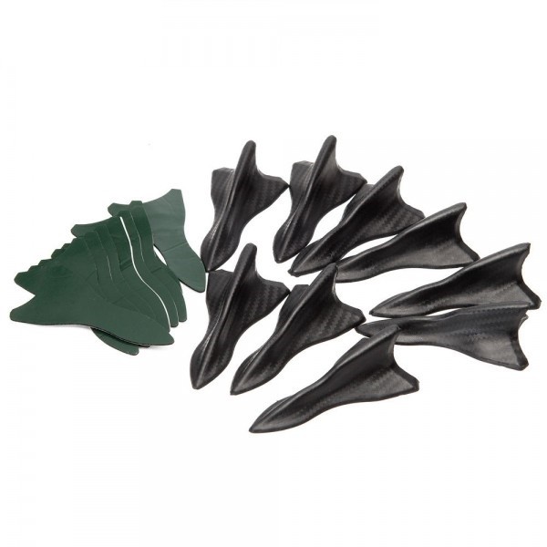 Kit Bumper Adesivo Spoiler Teto Aerodinâmico 10 Unidades - Fibra de Carbono