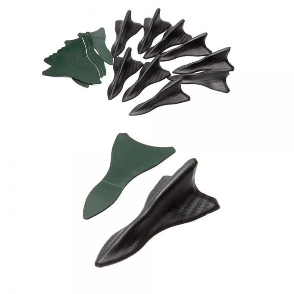 Kit Bumper Adesivo Spoiler Teto Aerodinâmico 10 Unidades - Fibra de Carbono