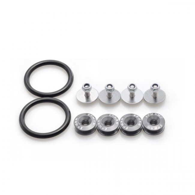 Kit Engate Reboque de Tecido com Conjunto de Arruela Billet para Fixação de Para-choque - EPMAN - Cinza