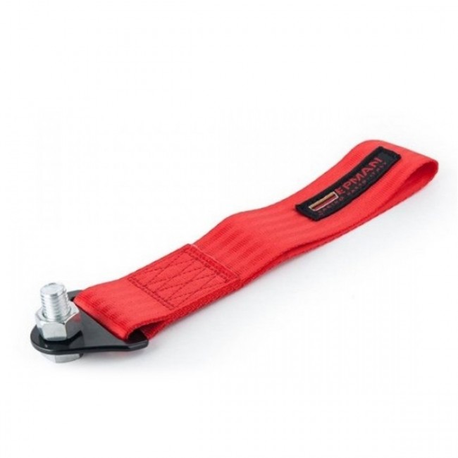 Kit Engate Reboque de Tecido com Conjunto de Arruela Billet para Fixação de Para-choque - EPMAN - Vermelho