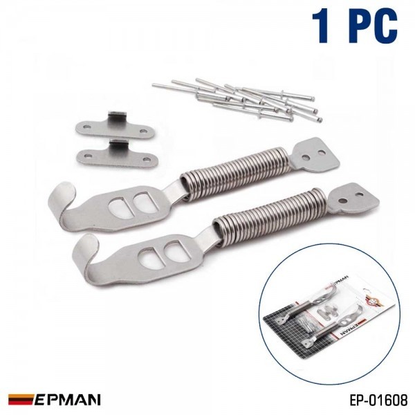 Trava de Tampa Traseira Universal com Mola Inox