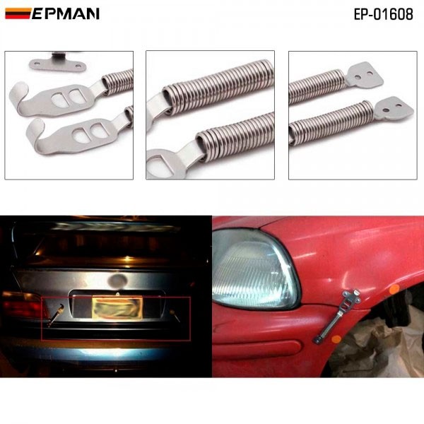 Trava de Tampa Traseira Universal com Mola Inox