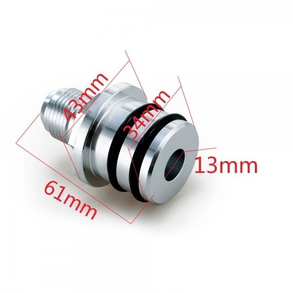 Adaptador M28 para 10AN do Respiro do Bloco do Motor Honda B16 B18 - Prata