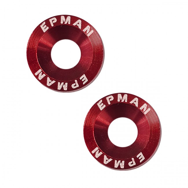 Par de Arruela Billet Universal com parafuso e porca M6 EPMAN - Vermelho