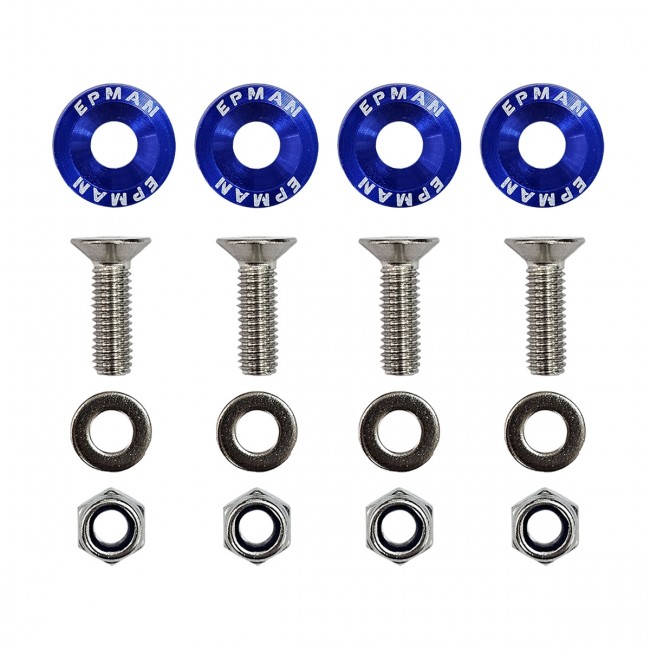 Kit 4 Arruelas Billet Universal com parafuso e porca M6 EPMAN
