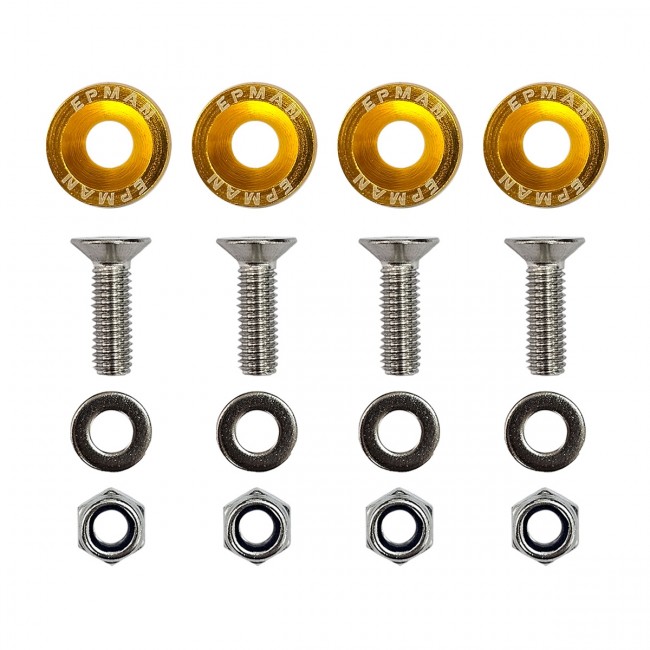 Kit 4 Arruelas Billet Universal com parafuso e porca M6 EPMAN
