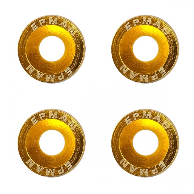 Kit 4 Arruelas Billet Universal com parafuso e porca M6 EPMAN - Dourado