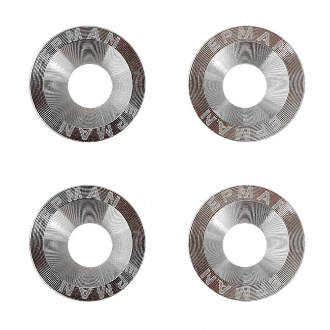 Kit 4 Arruelas Billet Universal com parafuso e porca M6 EPMAN - Prata