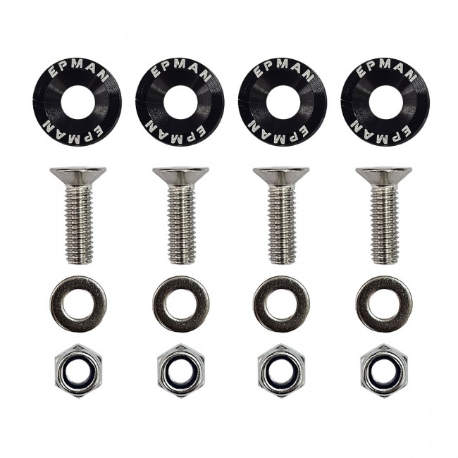 Kit 4 Arruelas Billet Universal com parafuso e porca M6 EPMAN