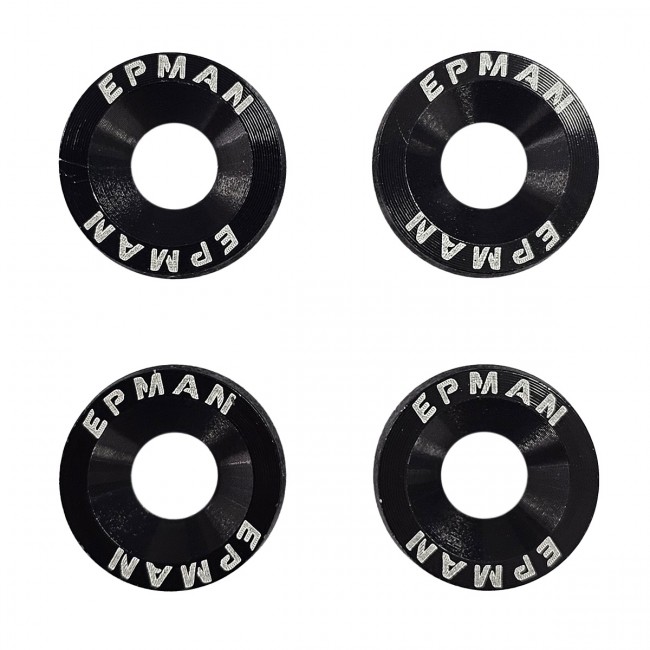 Kit 4 Arruelas Billet Universal com parafuso e porca M6 EPMAN - Preto