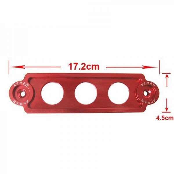 Fixador de Bateria Curto Epman para Honda em Alumínio - Vermelho