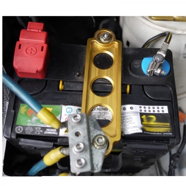 Fixador de Bateria Curto Epman para Honda em Alumínio - Verde