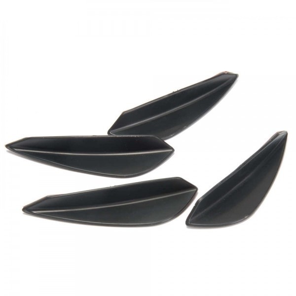 Kit Bumper Adesivo Spoiler Lateral Aerodinâmico 4 Unidades - Fibra de Carbono