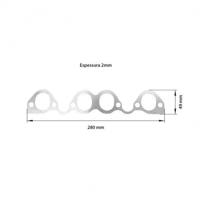 Kit Junta Admissão e Escape VW AP 8v Unilateral em Alumínio Epman