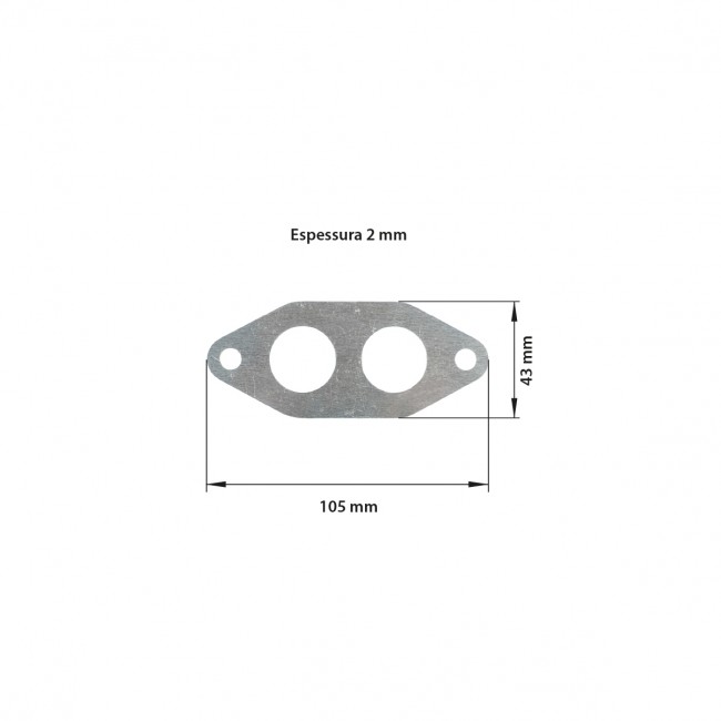 Par de Junta Admissão VW Fusca Todos em Alumínio Epman