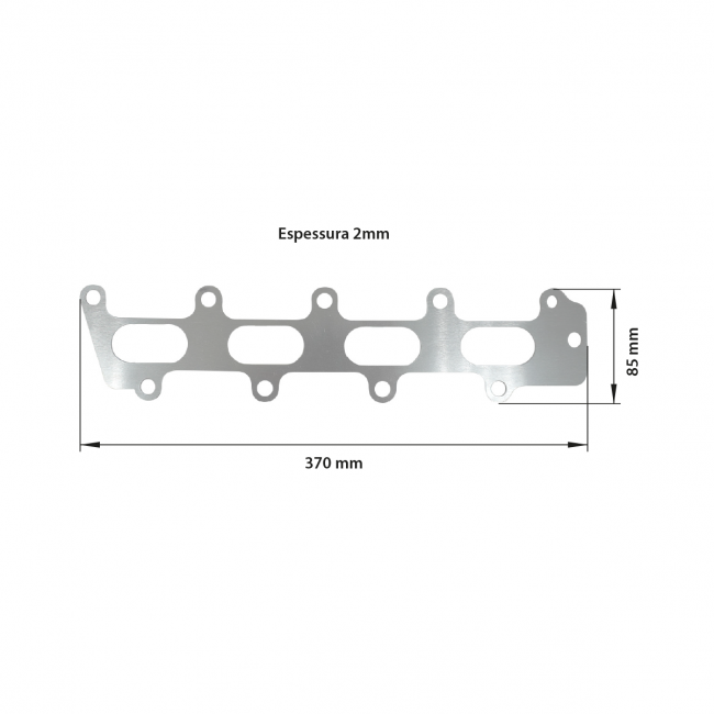 Junta Admissão Renault Clio Megane Scenic 1.6 16v K4M em Alumínio Epman