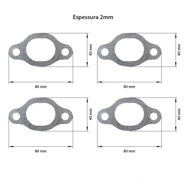 Junta Escape VW AP 8v Fluxo Cruzado em Alumínio Epman