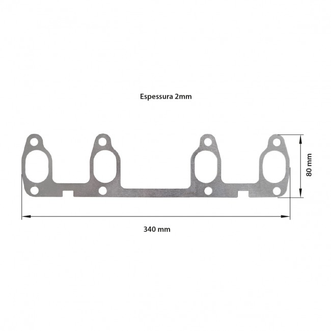 Junta Escape VW AP 8v Unilateral e Fluxo Cruzado em Alumínio Epman