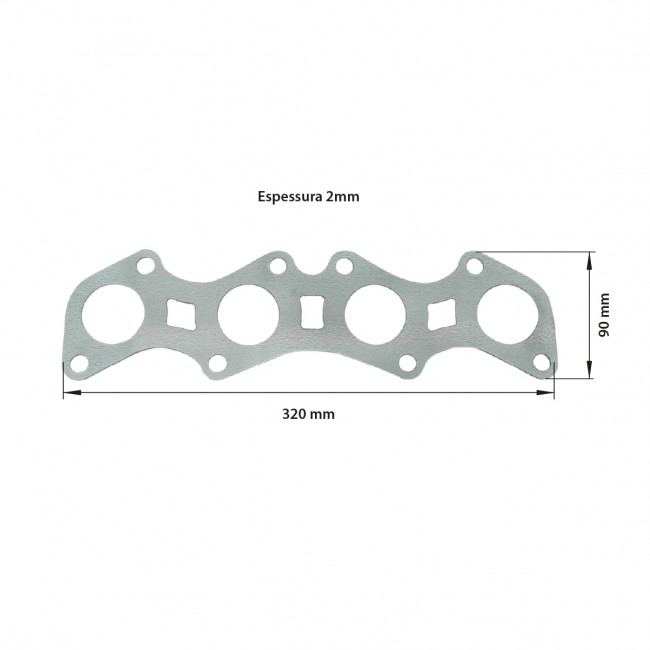 Kit Coletor e Junta de Escapamento VW AP 16V para Turbina T3 com Saída para WG 38mm Epman