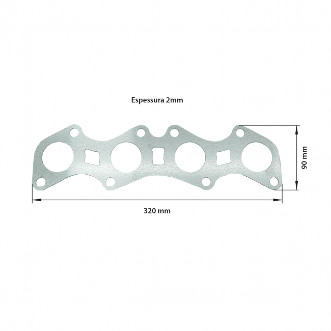 Kit Coletor e Junta de Escapamento VW AP 16V para Turbina T25 com Saída para WG 38mm Epman