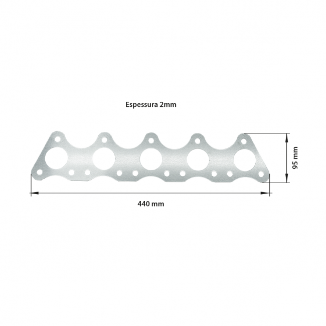Junta Escape VW 2.5 20v 5 Cilindros em Alumínio Epman
