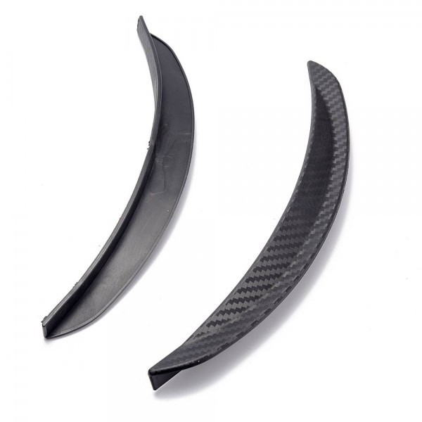 Kit Bumper Esportivo Spoiler Para-lama Aerodinâmico 10" 2 Unidades - Fibra de Carbono