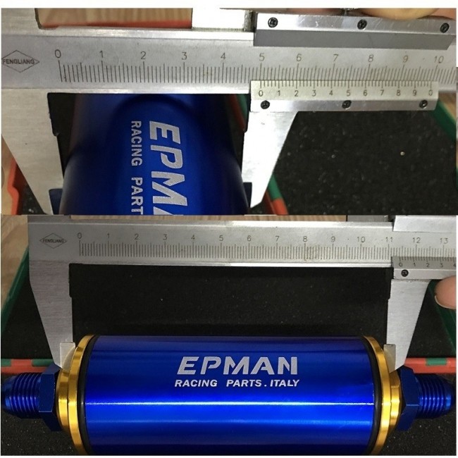 Filtro de Combustível Billet Esportivo 8AN 100 Microns - Azul