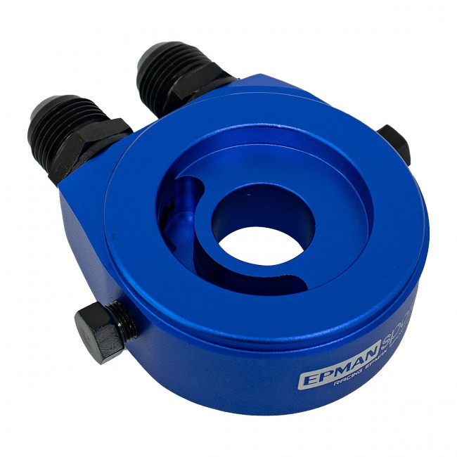 Suporte Filtro De Óleo Sandwich Plate Epman P/ Radiador Óleo - Azul