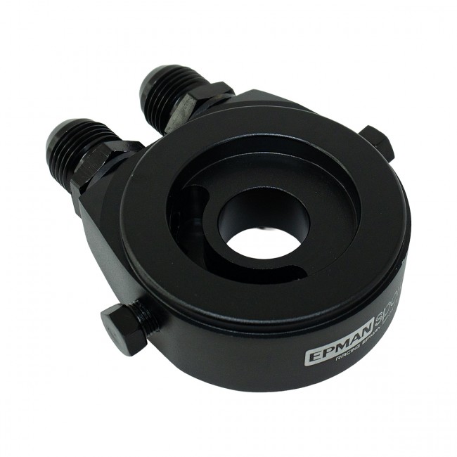 Suporte Filtro De Óleo Sandwich Plate Epman P/ Radiador Óleo - Preto