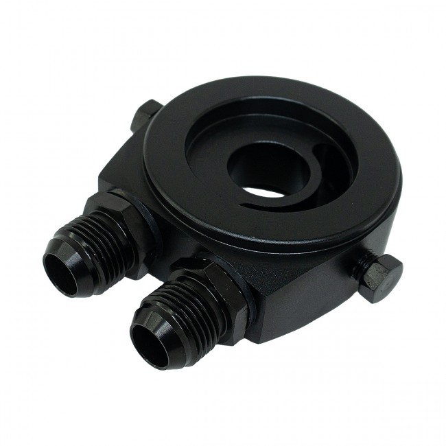 Suporte Filtro De Óleo Sandwich Plate Epman P/ Radiador Óleo - Preto