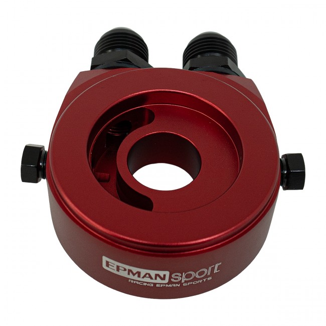 Suporte Filtro De Óleo Sandwich Plate Epman P/ Radiador Óleo - Vermelho