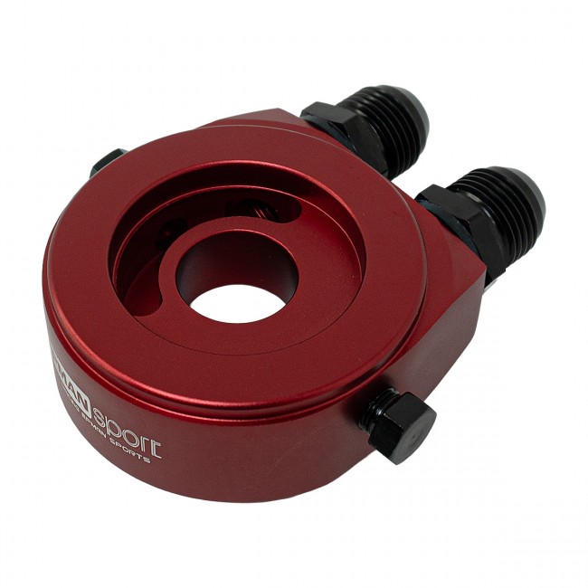 Suporte Filtro De Óleo Sandwich Plate Epman P/ Radiador Óleo - Vermelho