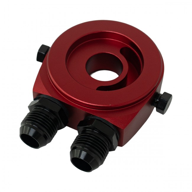 Suporte Filtro De Óleo Sandwich Plate Epman P/ Radiador Óleo - Vermelho