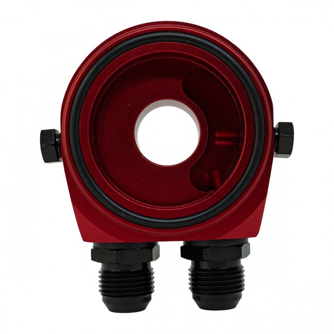 Suporte Filtro De Óleo Sandwich Plate Epman P/ Radiador Óleo - Vermelho