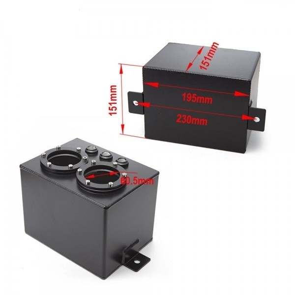 Surge Tank para Duas Bosch 044 de 3 Litros Entradas 6AN Epman - Preto