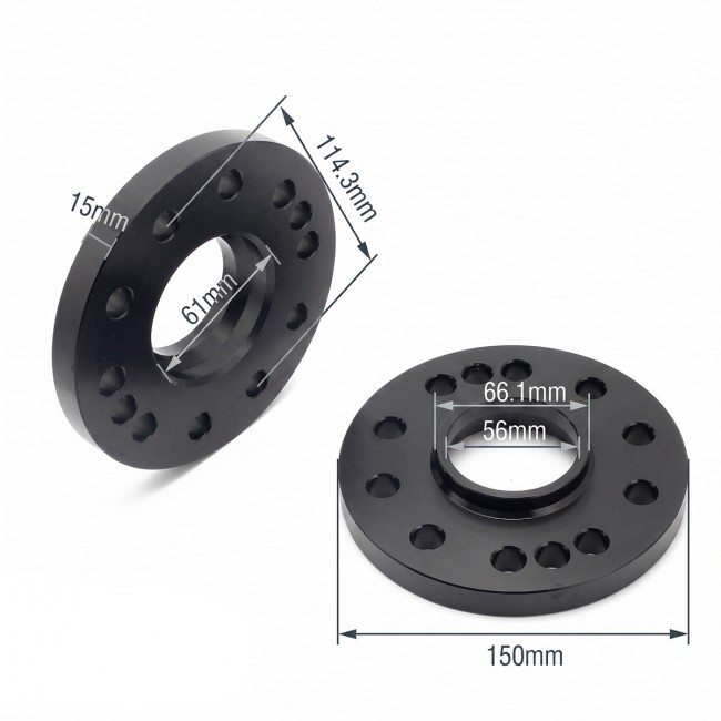 Par de Espaçador de Roda 15mm 5x114,3 em Alumínio para Nissan S13/S14/240SX Epman
