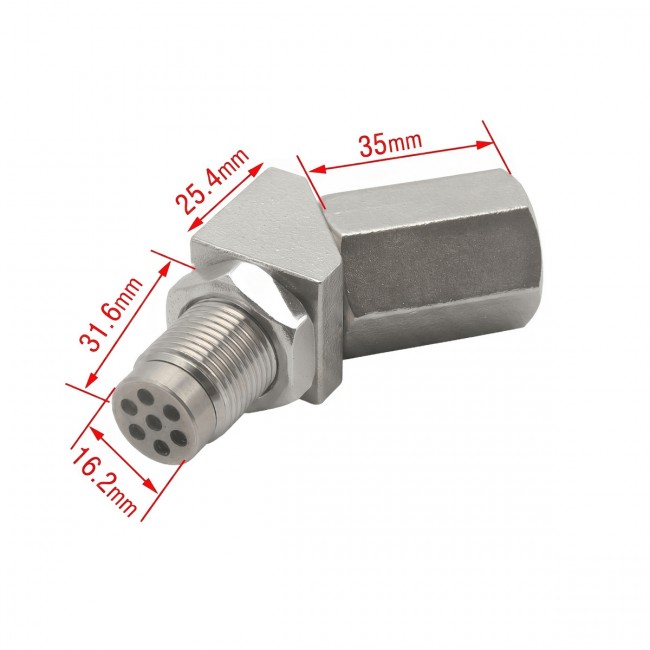 Extensor 45° graus para Adaptador de Sonda Lambda com Mini Catalisador - Epman