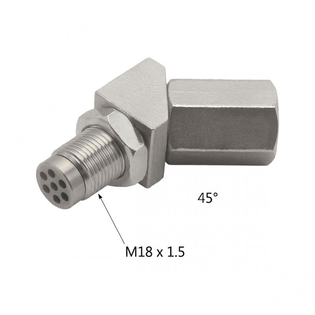 Extensor 45° graus para Adaptador de Sonda Lambda com Mini Catalisador - Epman