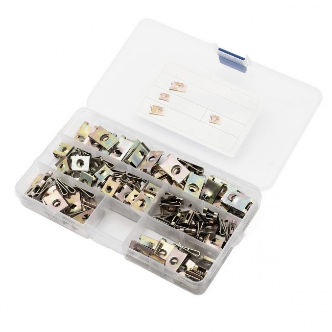 Kit 110 Peças Fixadores Internos Presilhas e Porcas Universais - Epman