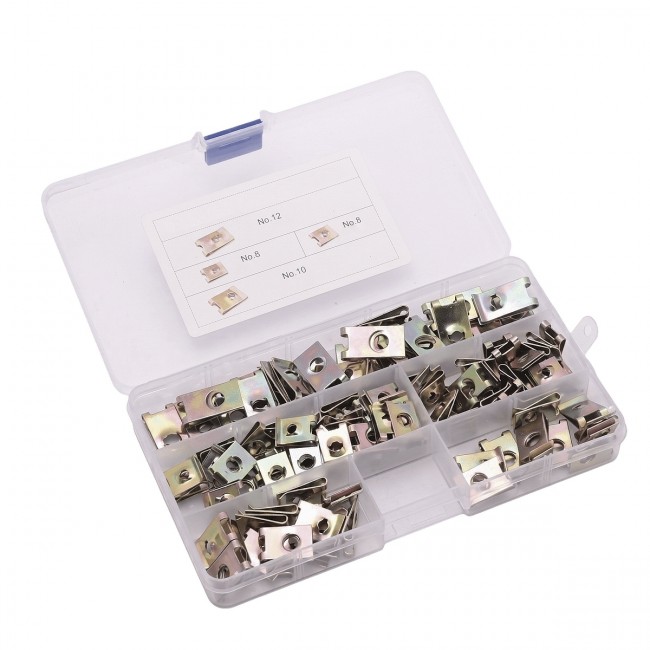 Kit 110 Peças Fixadores Internos Presilhas e Porcas Universais - Epman