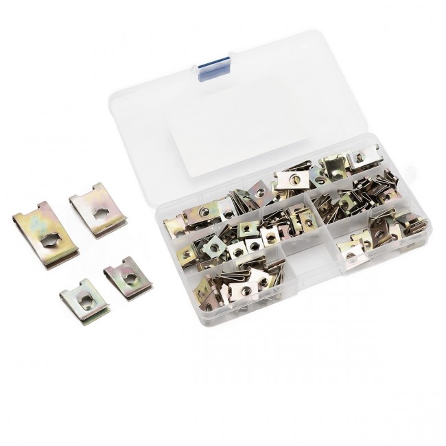 Kit 110 Peças Fixadores Internos Presilhas e Porcas Universais - Epman