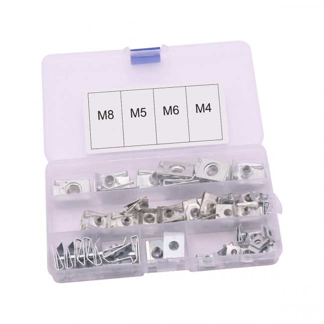 Kit 50 Peças Presilhas Spire Clips M4 M5 M6 M8 Fixação Painel Automotivo Epman