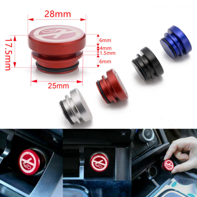 Tampão Universal para Acendedor de Cigarro em Alumínio Epman - Diversas Cores