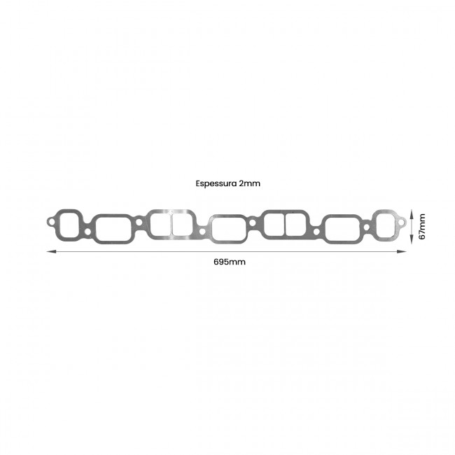 Junta de Admissão e Escapamento para Opala / Caravan 6 Cilindros 4.1 - Epman