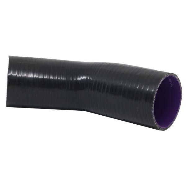 Mangote Preto em Silicone Redutor 45° 2,75" (70mm) para 2,5" (63mm) * 120mm - Epman