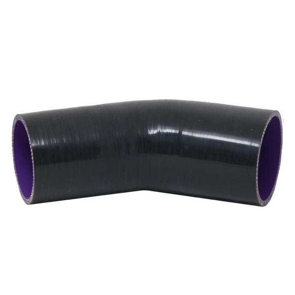 Mangote Preto em Silicone Redutor 45° 3" (76mm) para 2,75" (70mm) * 120mm - Epman